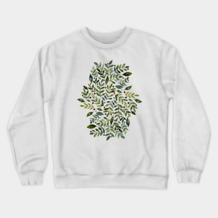 Seasonal branches and berries - sap green and burgundy Crewneck Sweatshirt